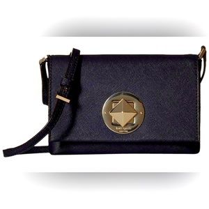 Kate Spade Newbury Lane Sally leather Crossbody Black